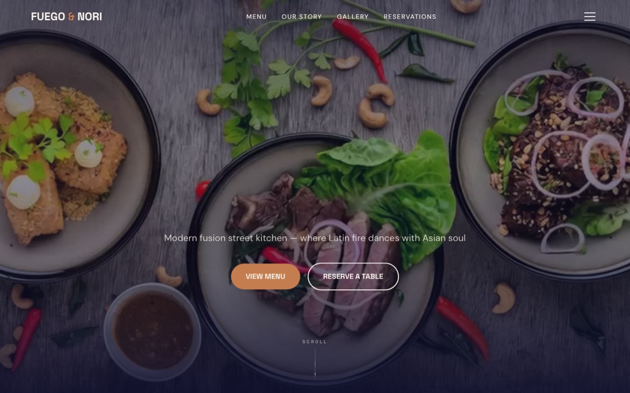 Fuego & Nori website